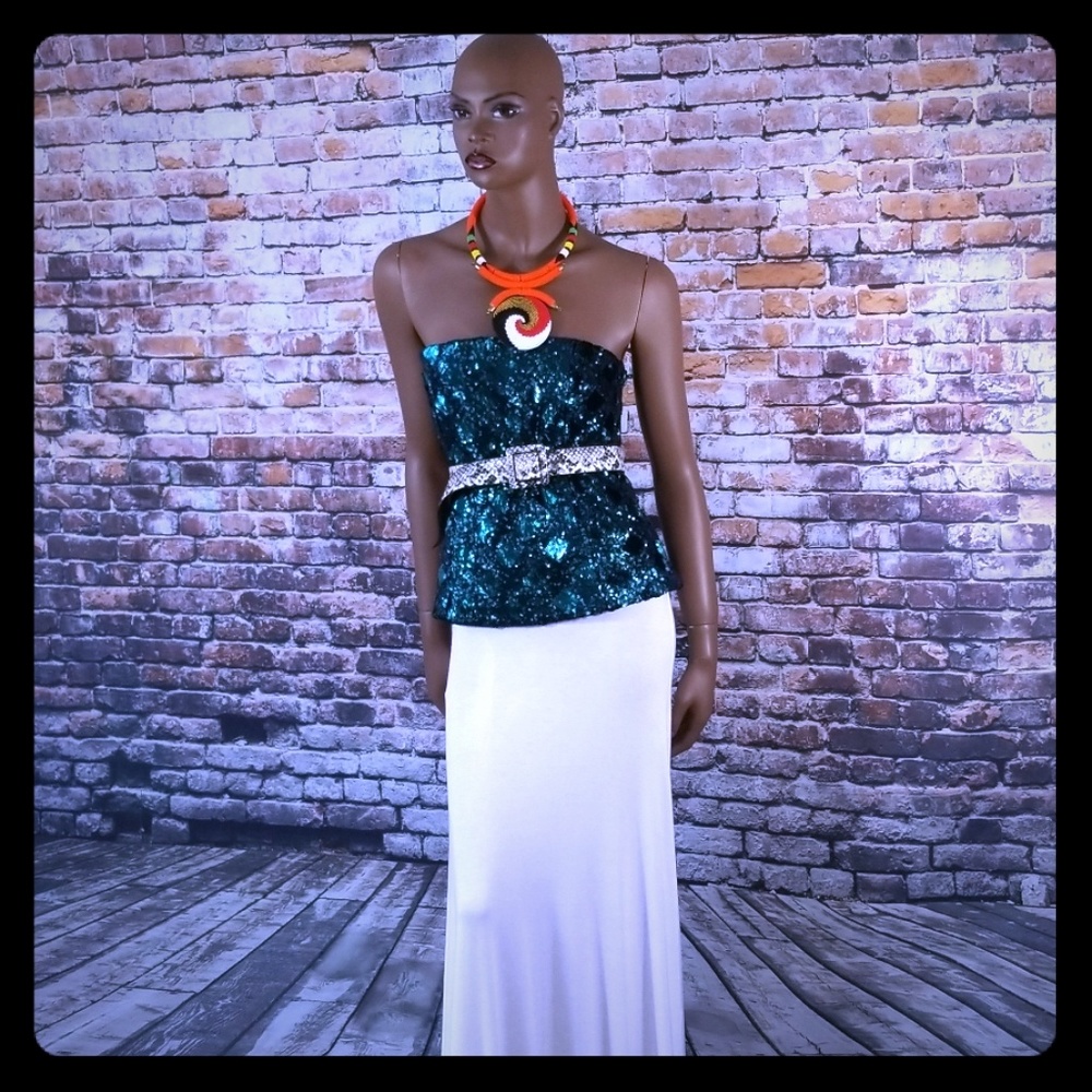 🆕️💋Zara Emerald Green Sequin Bustier💋